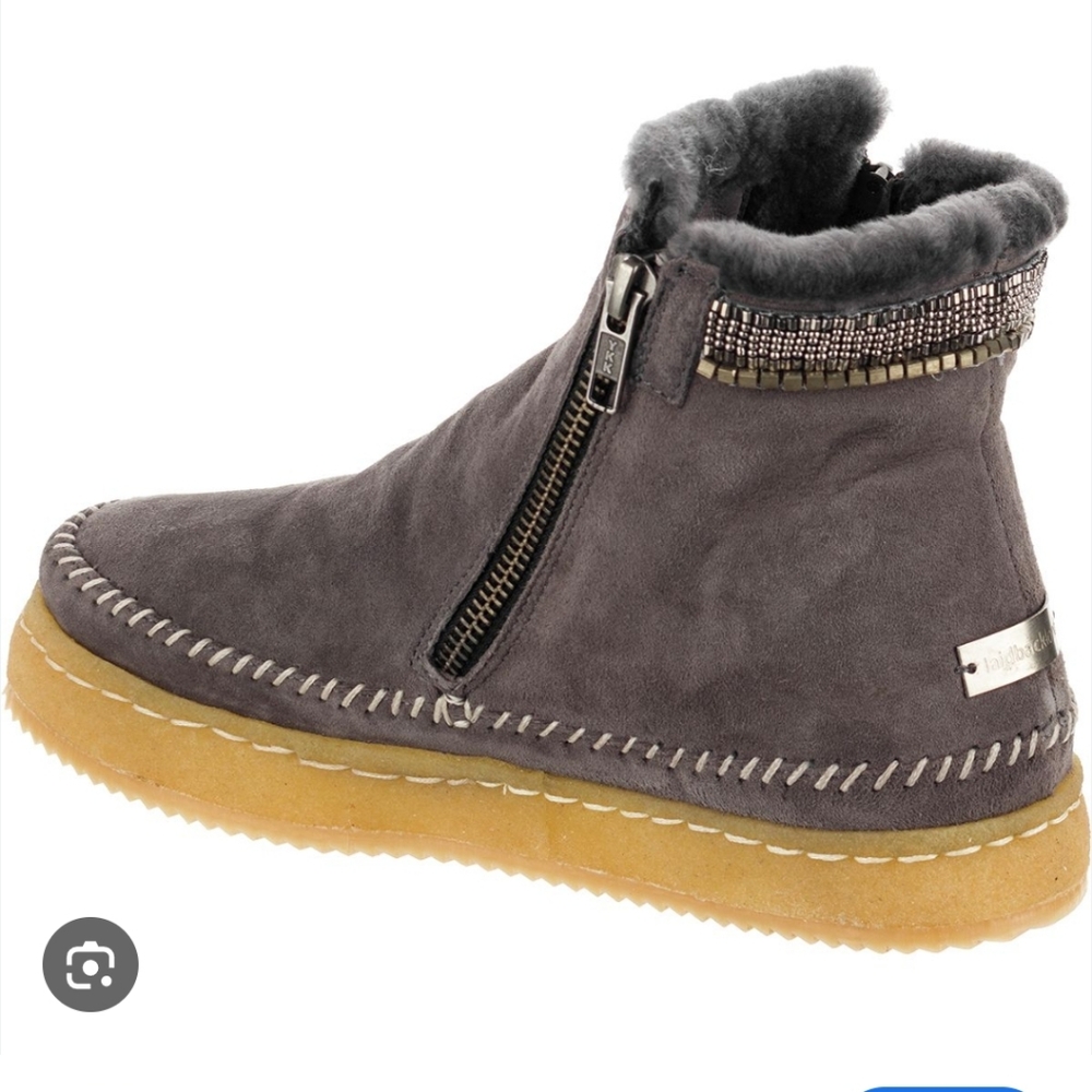 Laid Back London Setsu Crochet Winter Boots Side Zip Boots Size 8 EUR 39 - Picture 2 of 13